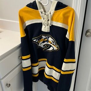 Vintage Nashville Predators old school jersey sweatshirt.